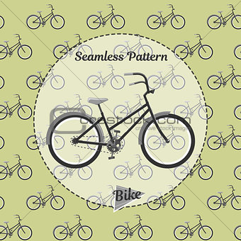 Bike pattern. Simple illustration of bicycle vector for web and print.
