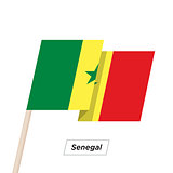 Senegal Ribbon Waving Flag Isolated on White. Vector Illustration.