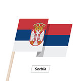 Serbia Ribbon Waving Flag Isolated on White. Vector Illustration.