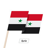 Syria Ribbon Waving Flag Isolated on White. Vector Illustration.