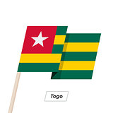 Togo Ribbon Waving Flag Isolated on White. Vector Illustration.
