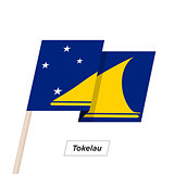 Tokelau Ribbon Waving Flag Isolated on White. Vector Illustration.