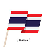 Thailand Ribbon Waving Flag Isolated on White. Vector Illustration.