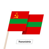 Transnistria Ribbon Waving Flag Isolated on White. Vector Illustration.