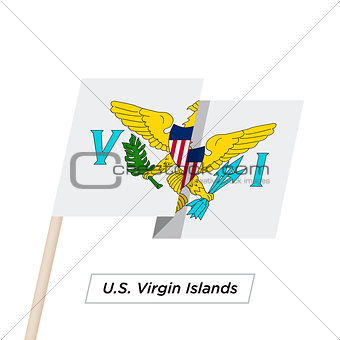 U.S. Virgin Island Ribbon Waving Flag Isolated on White. Vector Illustration.