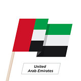 United Arab Emirates Ribbon Waving Flag Isolated on White. Vector Illustration.