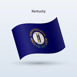 State of Kentucky flag waving form. Vector illustration.