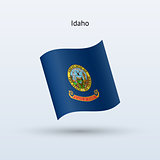 State of Idaho flag waving form. Vector illustration.