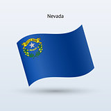 State of Nevada flag waving form. Vector illustration.