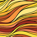 Vector color hand-drawing wave sunny background. Gradient abstra