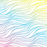 Seamless waves of rainbow. Vector abstract background.