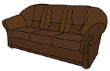 Dark leather sofa