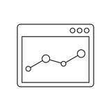 Browser window with chart line icon