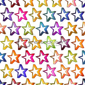 Seamless texture of abstract bright shiny colorful stars