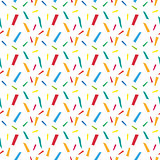 Festive confetti seamless pattern. Modern, geometric repeating texture. Memphis style endless background. Vector illustration.
