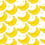 Banana seamless pattern. endless background, texture. Fruits backdrop. Vector illustration.