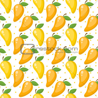 Mango seamless pattern, endless background, texture. Fruits . Vector illustration