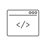 Custom coding line icon