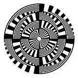Abstract circle design element.