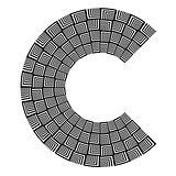 Abstract design element. Letter C.