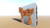 Trojan horse and computer 3d rendering