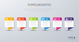 Infographic tab design vector and marketing template business. C