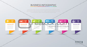 Infographic tab design vector and marketing template business. C