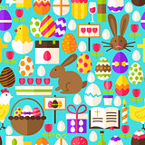 Blue Easter Seamless Pattern