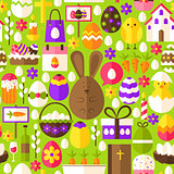 Green Easter Seamless Pattern