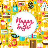 Flat Happy Easter Greeting
