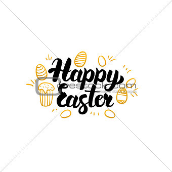 Happy Easter Gold Greeting Card