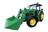 Modern green tractor