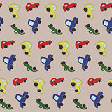 Cute childrens pattern with colorful cars