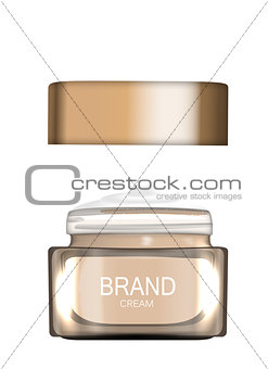 Face Cream Bottle Tube Template for Ads or Magazine Background. 