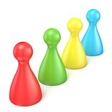 Colorful play figures. 3D
