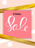 Abstract Designs Final Sale Banner Template with Frame. Vector I