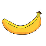 Cartoon Doodle of Banana
