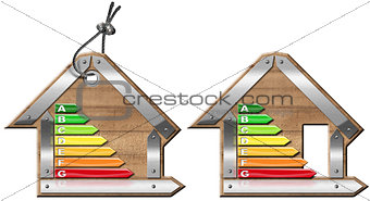 Energy Efficiency - Symbols in the Shape of House