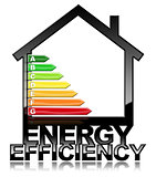 Energy Efficiency - Symbol in the Shape of House