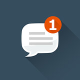 Incoming message (notification) icon - rounded square speech bub