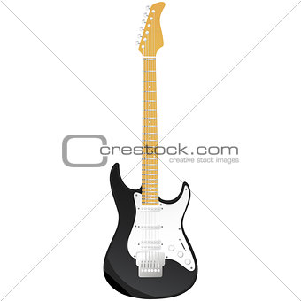Modern electric guitar - front view