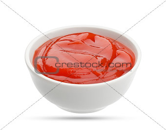 Ketchup isolated on white