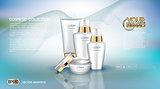 Digital vector white matte surface skin care cream
