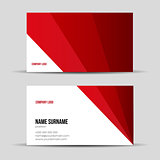 Modern red business card template
