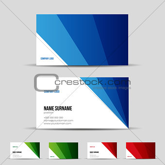 Modern business card template set