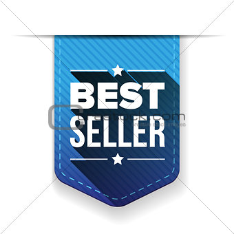 Best Seller blue ribbon vector