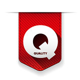 Quality icon ribbon vector