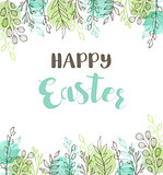 Green Easter greeting card