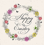 Vintage greeting card for Easter