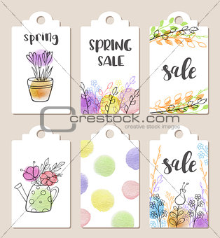 Spring sale tags